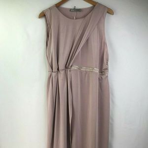 New ASOS  pink Draped Sleeveless Evening Dress